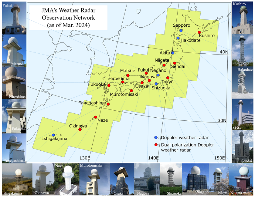 JMA's Weather Radar Observation Network