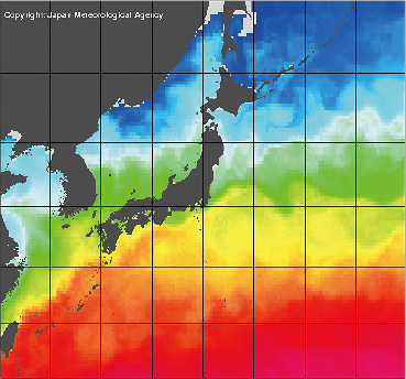 図。日本周辺海域の海面水温