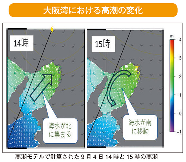 大阪湾における高潮の変化