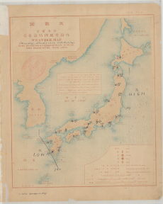 日本初の印刷天気図