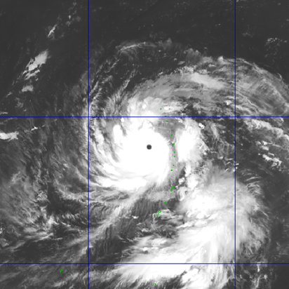 最盛期の台風の衛星画像1