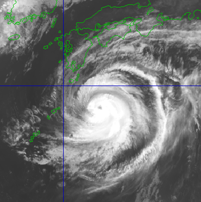 最盛期の台風の衛星画像2