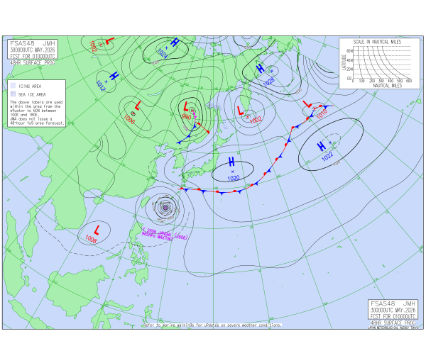 アジア太平洋 48時間予想図