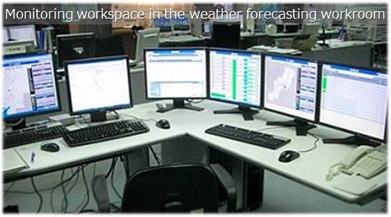 Monitoring workspace in the weather forecasting workroom