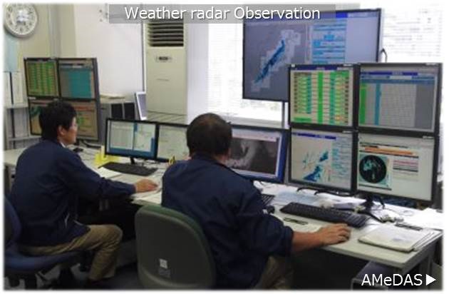 Operation center (left: weather radar)