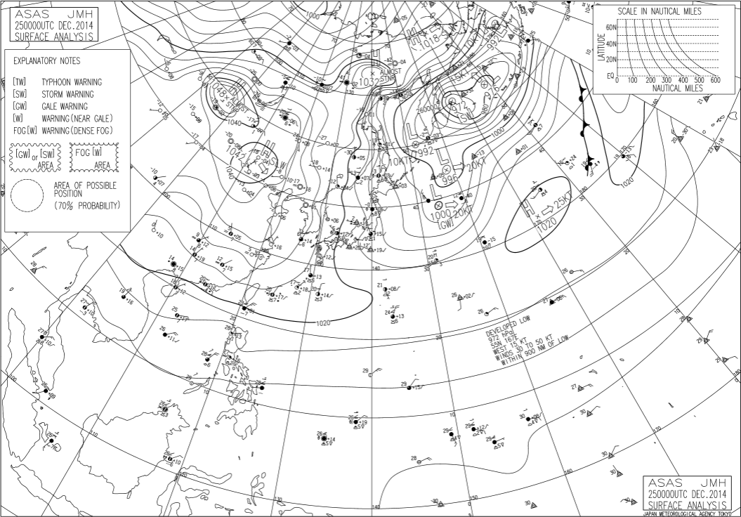 Weather map_Streaky precipitation echo