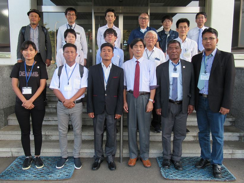 Group photo at the RIC Tsukuba front entrance
