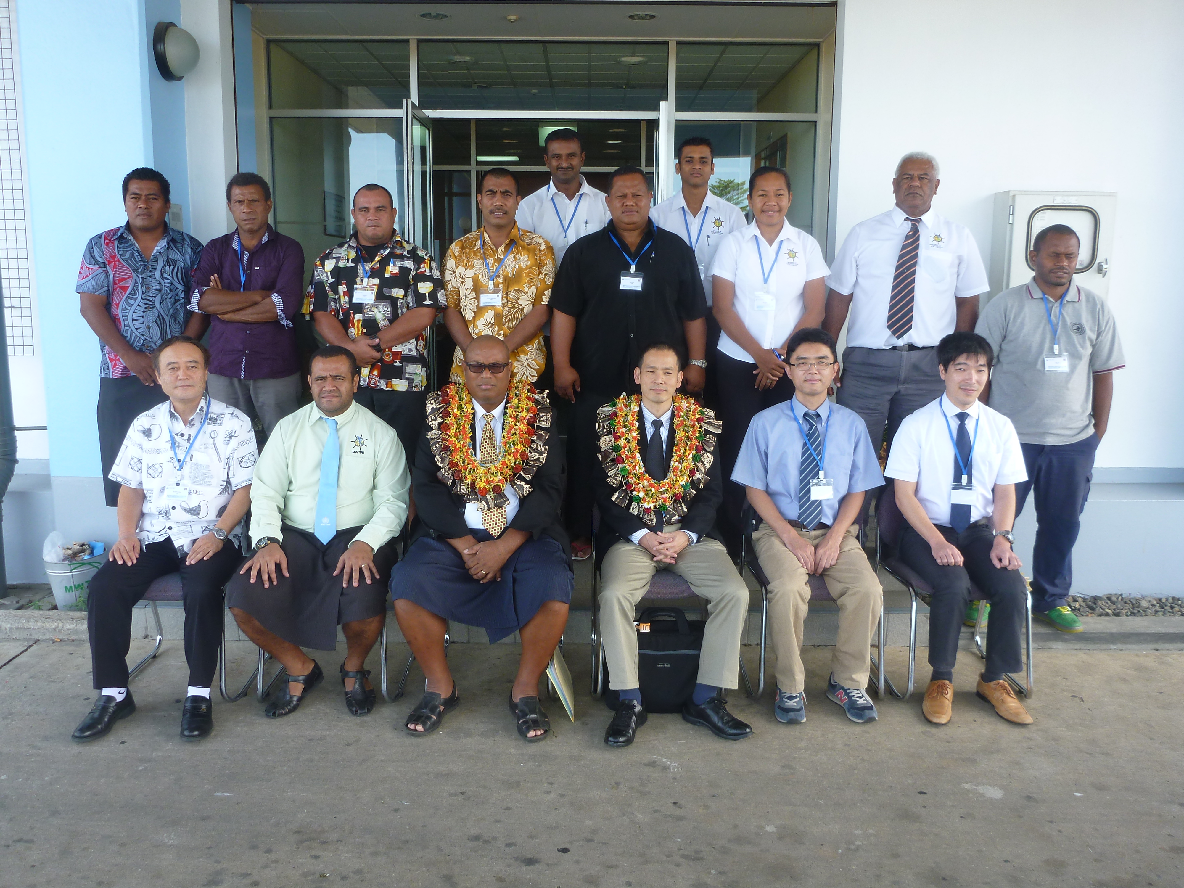 Group photo at the FMS entrance
