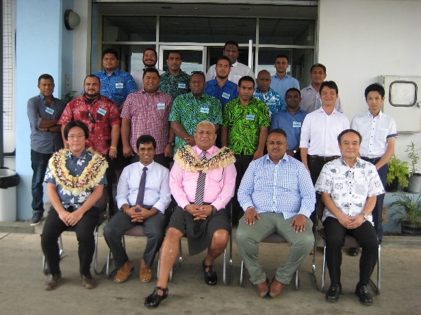 Group photo at the FMS entrance