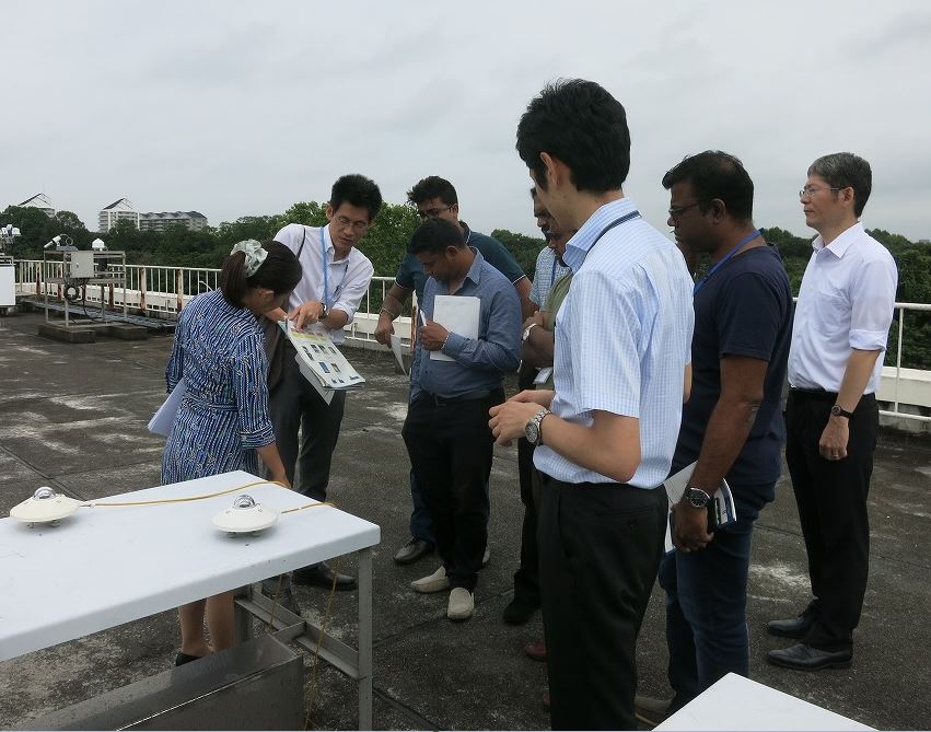 Technical tour to observe solar radiation equipment