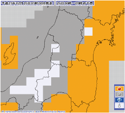 図。天気分布予報の例