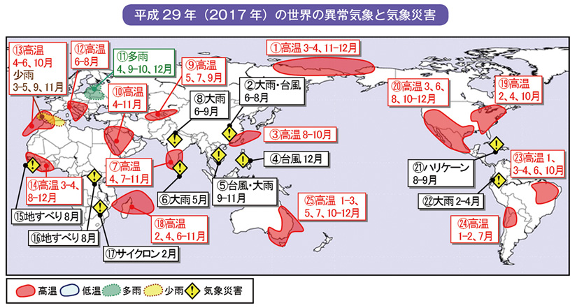 平成29年（2017年）の世界の異常気象と気象災害