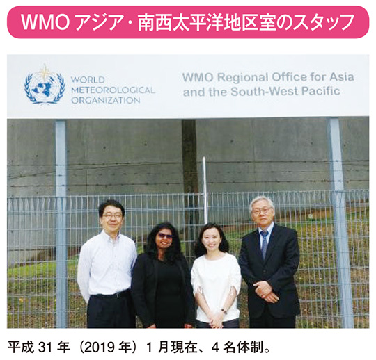 WMO アジア・南西太平洋地区室のスタッフ