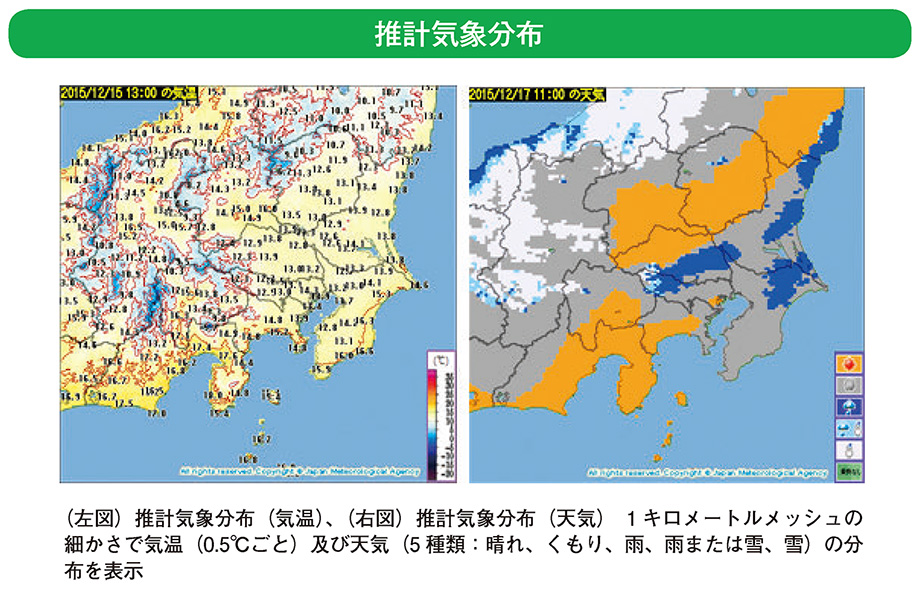 アメダス観測所推計気象分布