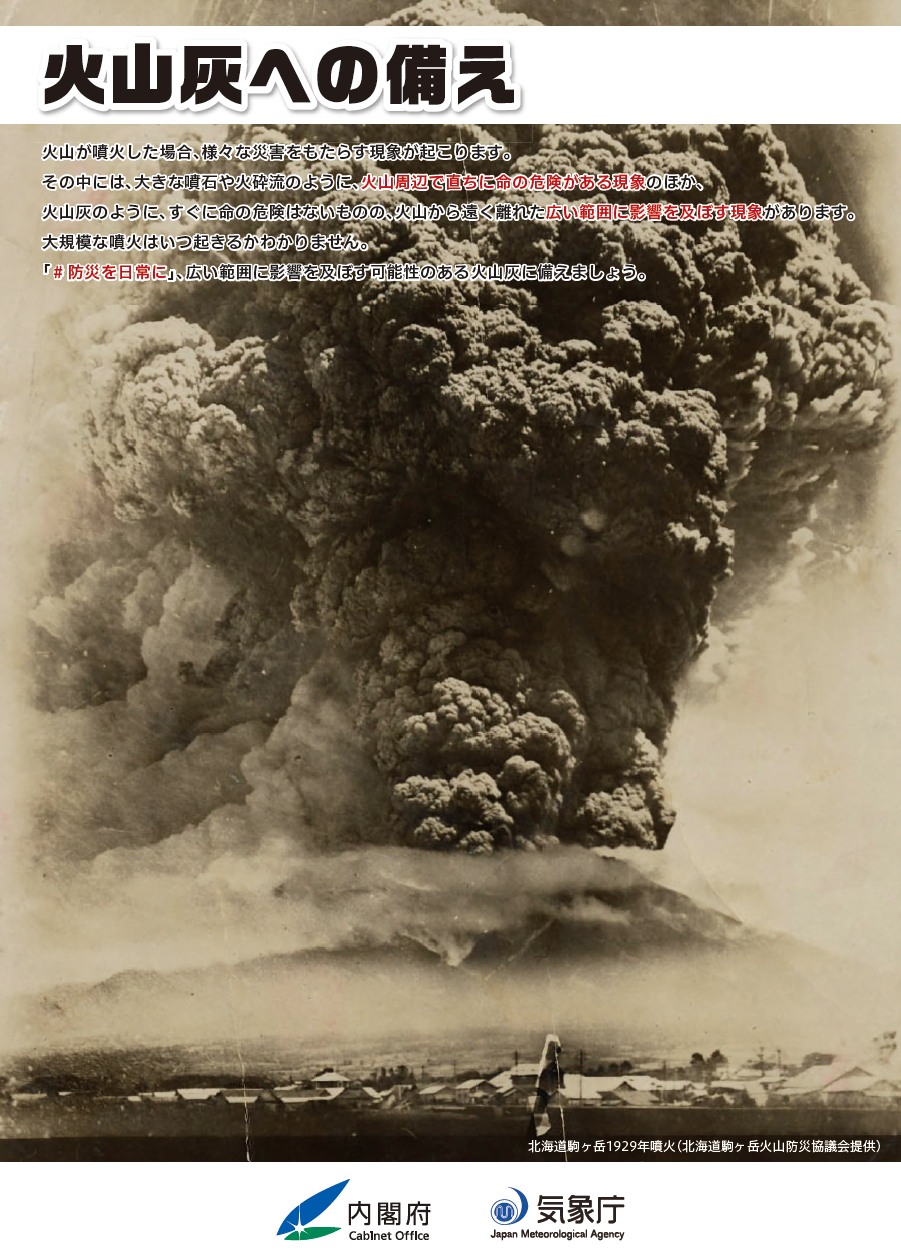 火山灰への備えリーフレット