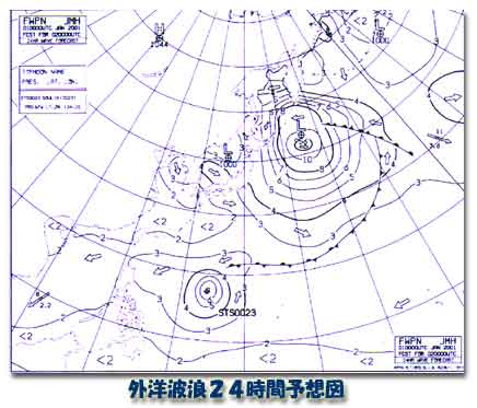 外洋波浪２４時間予想図