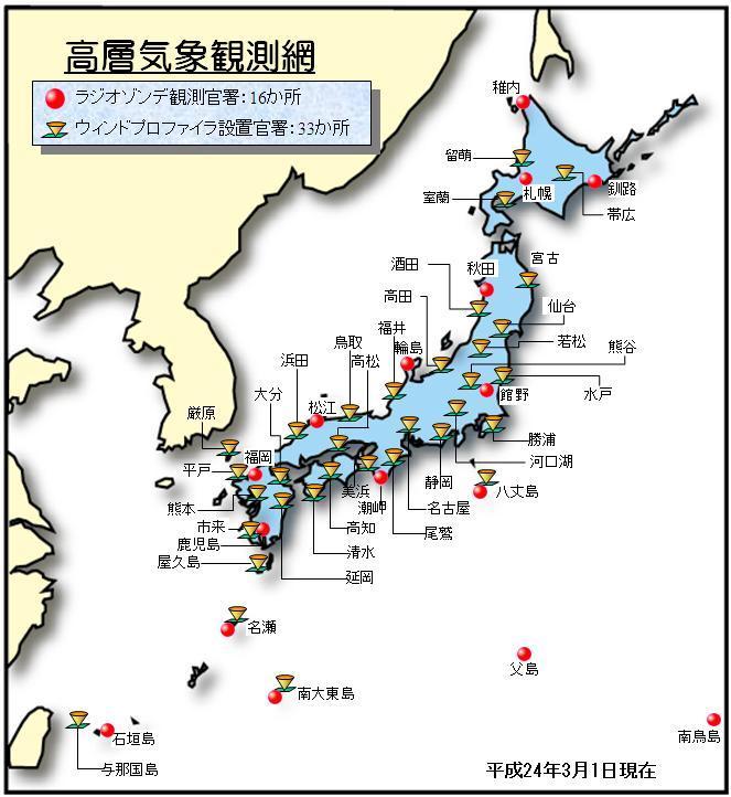 高層の気象観測官署