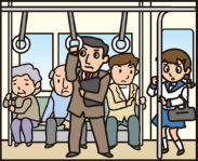 鉄道やバスに乗車中は
