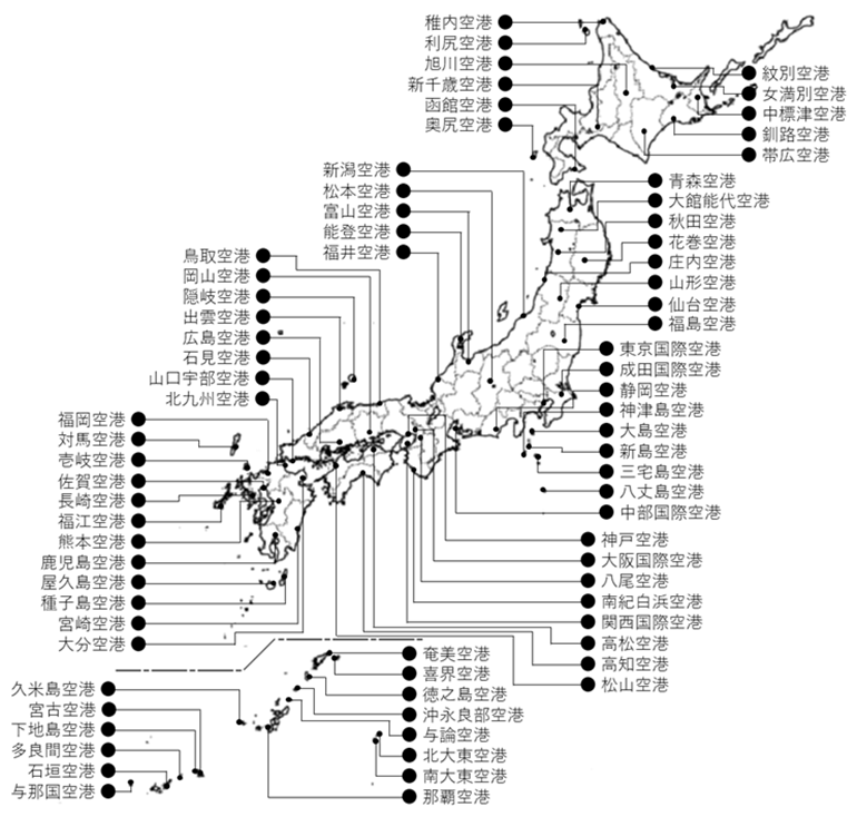空港所在地概略図