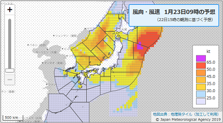 風向・風速分布FT18