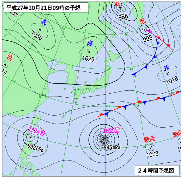 気象庁 予想天気図の説明