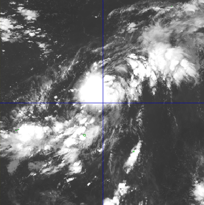 発生期の台風の衛星画像