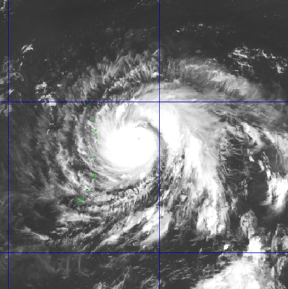発達期の台風の衛星画像