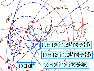 9,12,15時間予報以外を省略した表示例