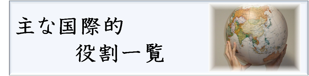 主な国際的役割一覧