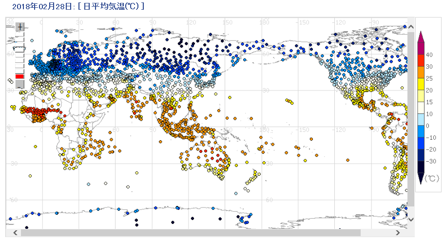 世界の天候データツール（ClimatView 日別値）トップページのイメージ